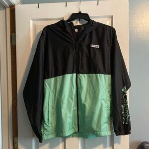 Columbia Black and Mint Performance Fishing Gear Jacket